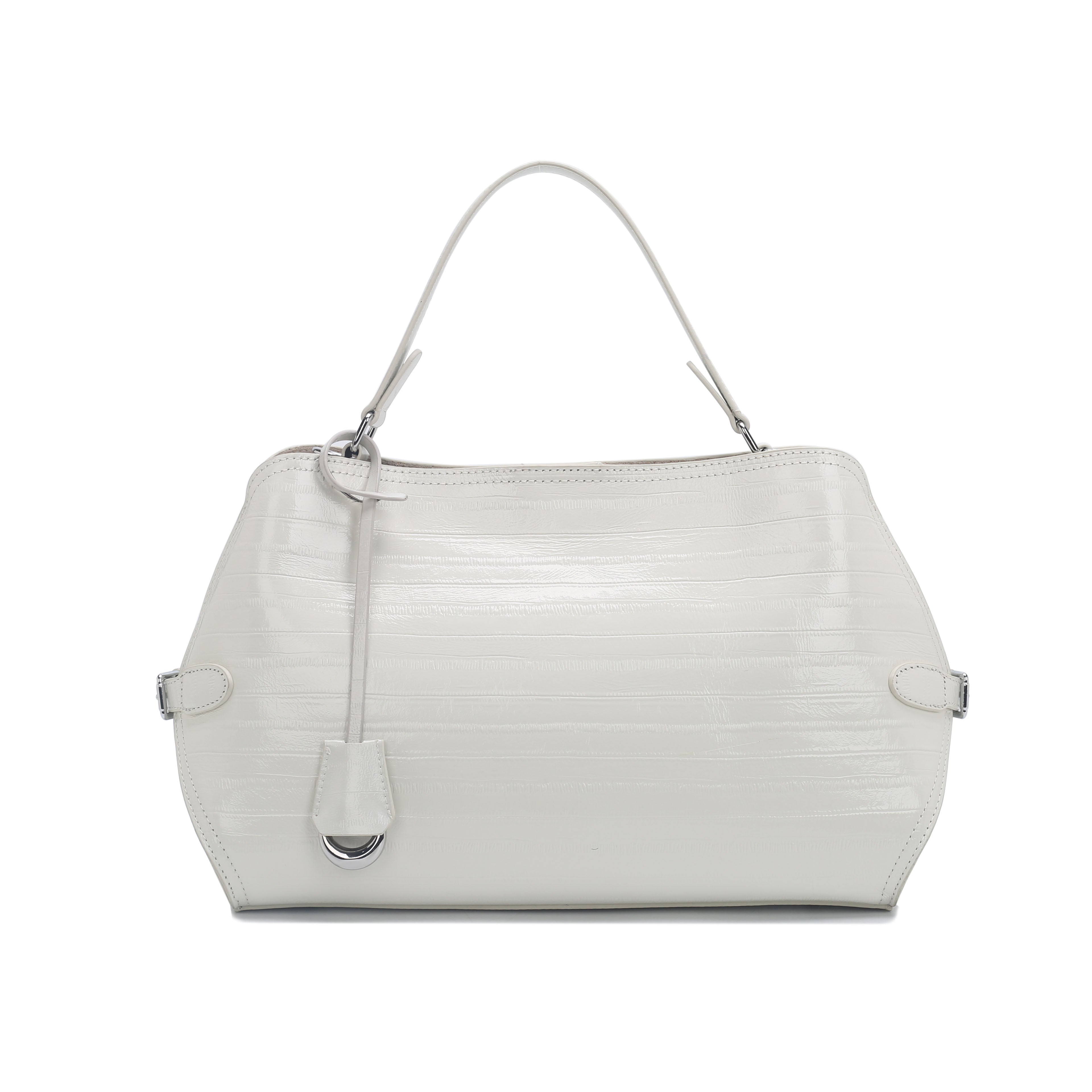 Off White Pebbled Leather HandBag , Bulk Supply for Established Fashion Brands