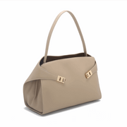 Architectural 'Unity' Top-Handle Satchel | Premium Smooth Calfskin Leather