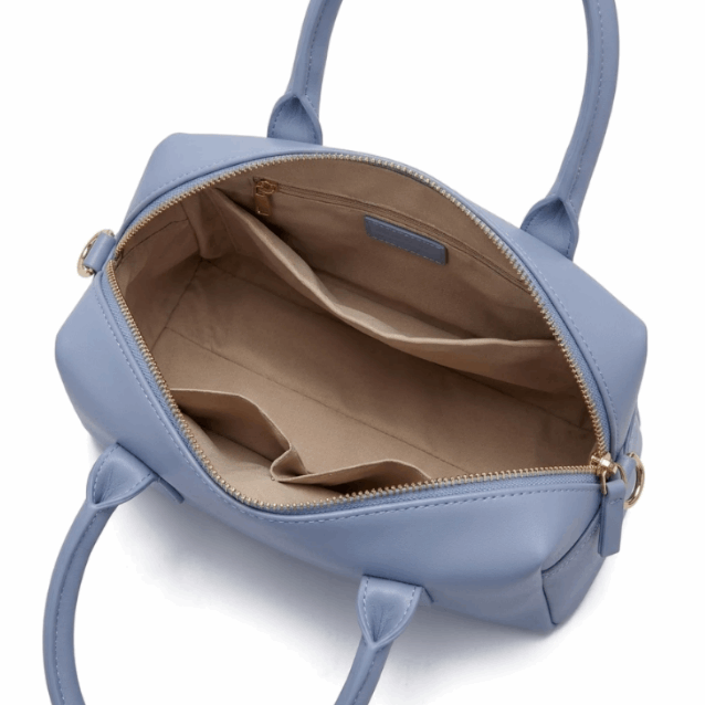 Architectural 'Sky-Saffiano' Double-Handle Handbag | Performance Leather