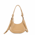 Minimalist 'Luna' Crescent Crossbody | Premium Smooth Nappa Leather | Knot-Detail Strap