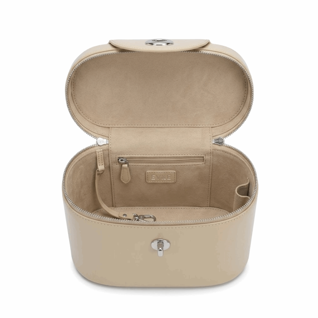 'Grace' Mini Vanity Handbag | High-Gloss Patent Vegan Leather | Signature Turn-Lock Top-Handle Bag