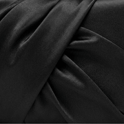 'Nocturne' Pleated Satin Clutch | Premium Silk-Lustre Fabric | Sophisticated Knotted Overlay Evening Bag