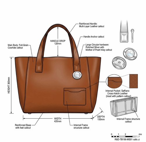 'Legacy' Essential Tote | Full-Grain Vegetable Tanned Leather | Professional Minimalist Work-to-Weekend Carryall