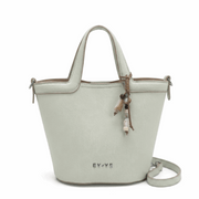 'Luna' Minimalist Bucket Bag | Premium Pebbled Grain Leather | Versatile Dual-Handle Design with Artisan Bead Charm & Adjustable Crossbody Strap