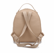 'Aura' Urban Commuter Backpack | Premium Pebbled Vegan Leather | Ergonomic Dome Silhouette with Signature Gold-Finish Branding