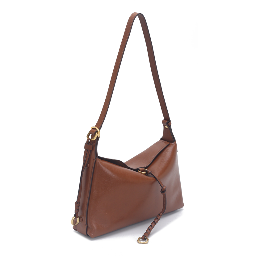 Weiche Hobo-Schultertasche aus Leder, lässige Umhängetasche für den Alltag