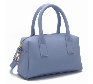 Architektonische Handtasche mit zwei Henkeln „Sky-Saffiano“ | Performance-Leder