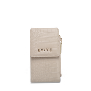 Elite "Croc-Lux" Handy-Börse | Premium geprägtes Leder | Integrierter Reißverschluss-Organizer