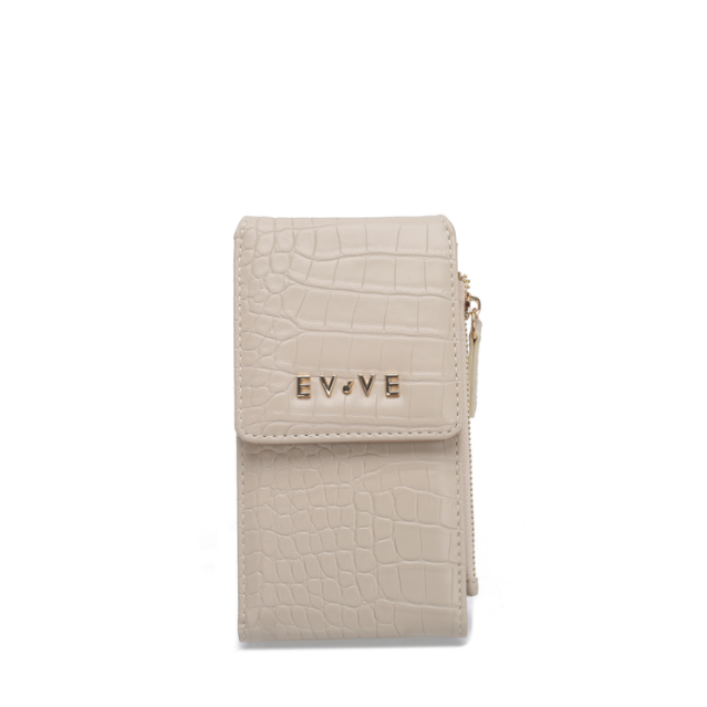 Elite "Croc-Lux" Handy-Börse | Premium geprägtes Leder | Integrierter Reißverschluss-Organizer