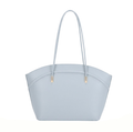 'Crescent Moon' Shoulder Bag | Premium Smooth Nappa Leather | Minimalist Architectural Tote with Extended Tubular Handles