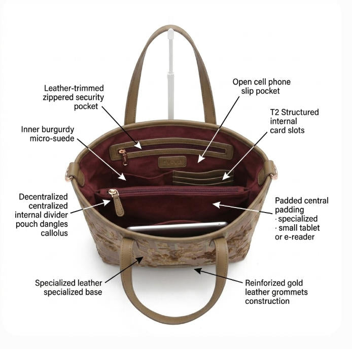 'Velvet Harvest' Artisan Tote Bag | Premium Tapestry Fabric with Sculpted Velvet Floral Overlay & Contrast Plaid Backing | Adjustable Crossbody Option