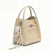 Cute Mini Beige Suede Bucket Bag