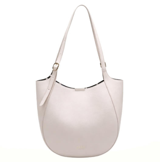 Elegant Light Pink Faux Leather Hobo Tote Bag, Adjustable Shoulder Bucket Bag for Everyday Use
