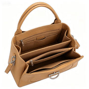 Chic Caramel Hobo Handbag, Versatile Multi-Way Bucket Bag with Detachable Accessories