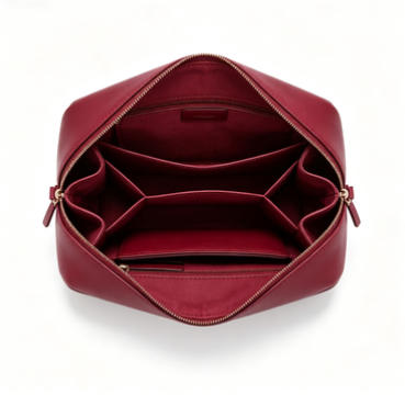 Red Crossgrain Faux Leather Flap Mini Crossbody Bag, Adjustable Leather Shoulder Strap Daily Shoulder Bag, Mass Supply for Established Fashion Labels & Global Retail Chains