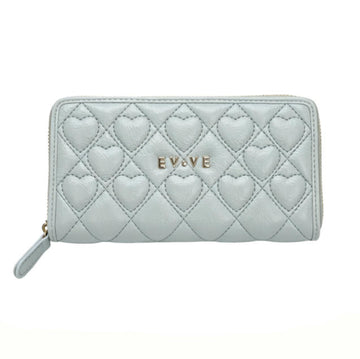 Light Grey Heart Quilted Faux Leather Long Zipper Wallet, Women Multi-Card Purse with Custom Metal Logo, Bulk Supply for Established Fashion Brands & Department Store Chains